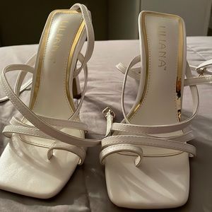 White heels from LILIANA only used twice size 6
